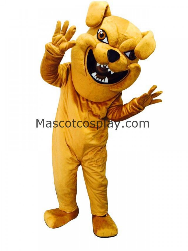 Cute Yellow Bully Dog Costume Mascot