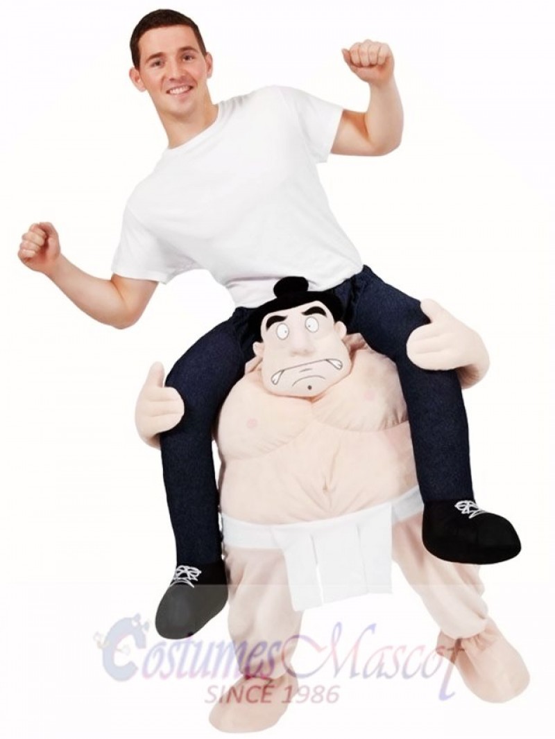 Carry Me Japanese Sumo Costume Wrestler Ride On Piggy Back Mascot Costume