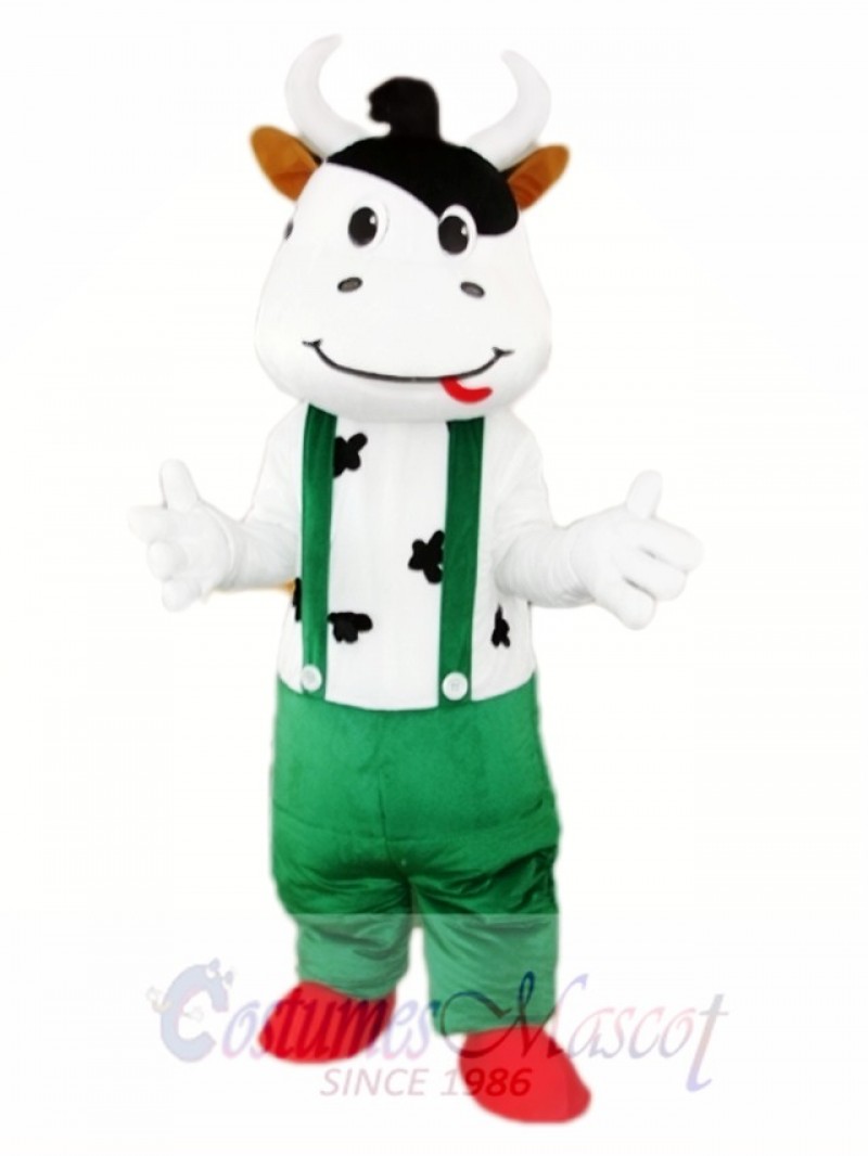 Green Cattle Cow Mascot Costume