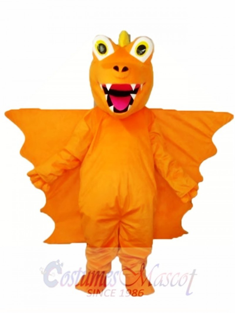 Orange Long Thorn Dragon Mascot Adult Costume