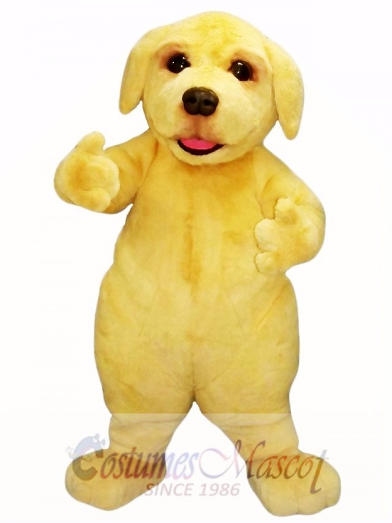 Cute Beige Puppy Dog Mascot Costume