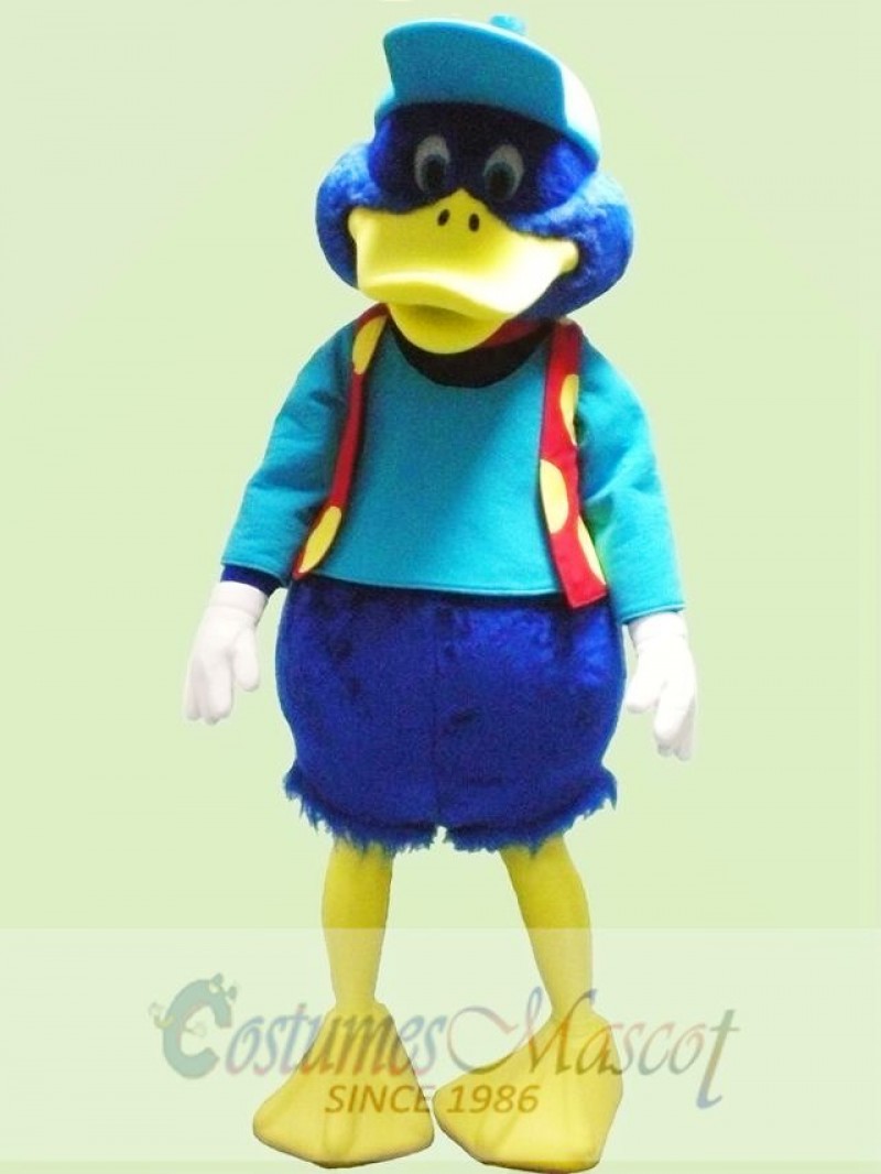 Cute Blue Duck Mascot Costume