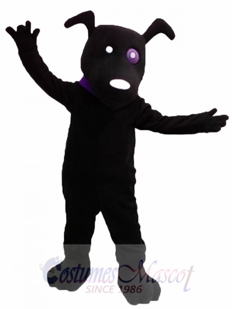 Cute Black Dog Mascot Costume
