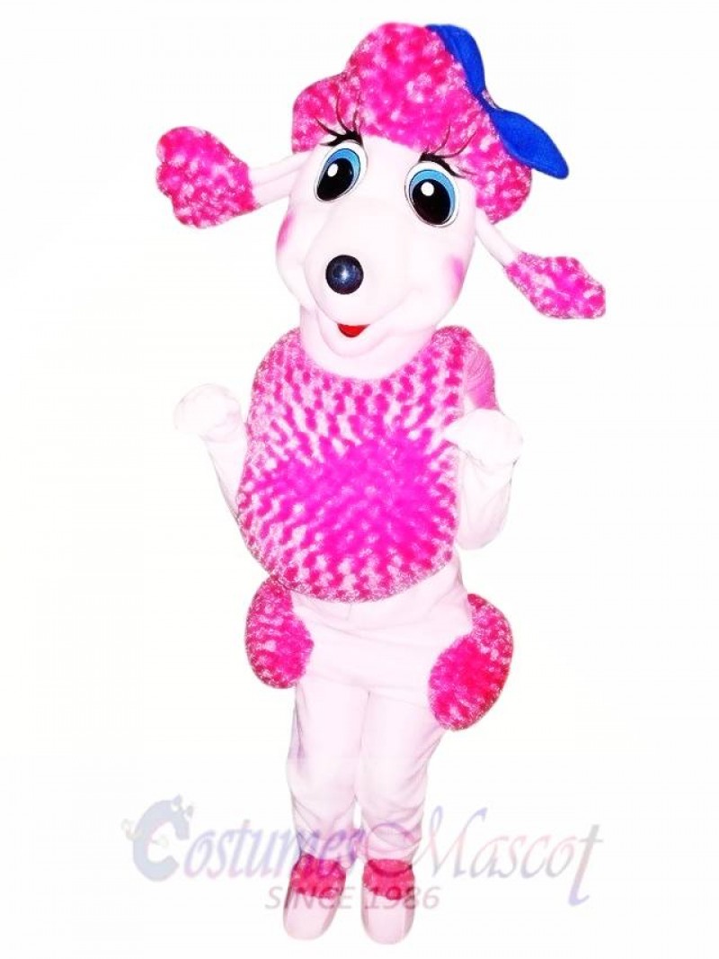 Pink French Poodle Dog Mascot Costume Adult Costume