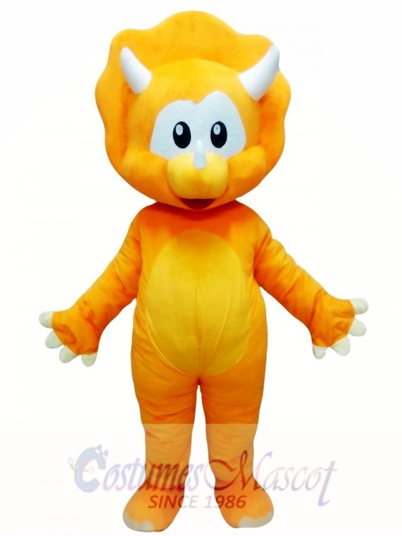 Orange Dinosaur Mascot Costume