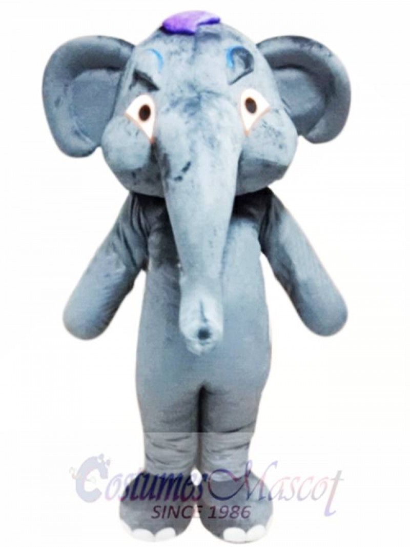 Grey Adult Elephant Mascot Costume