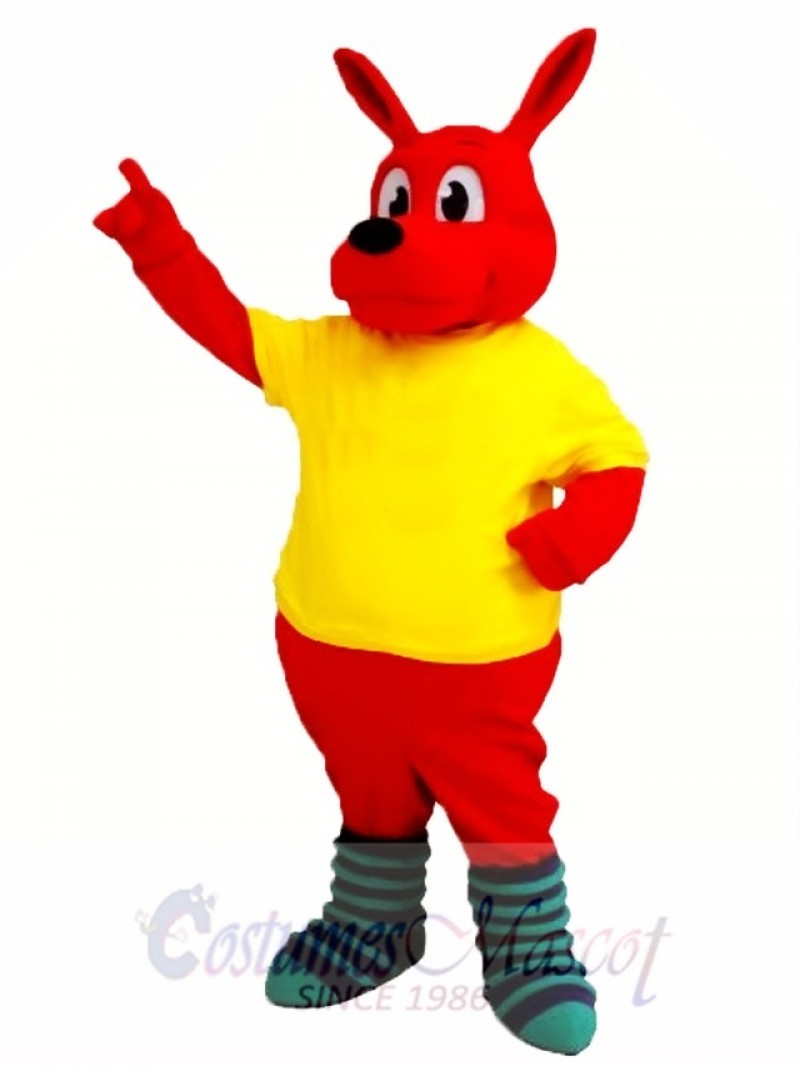 Cute Red Kangaroo Mascot Costume