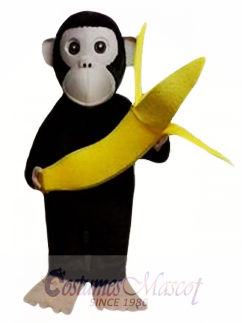 Chimpanzees and Banana Mascot Costumes  