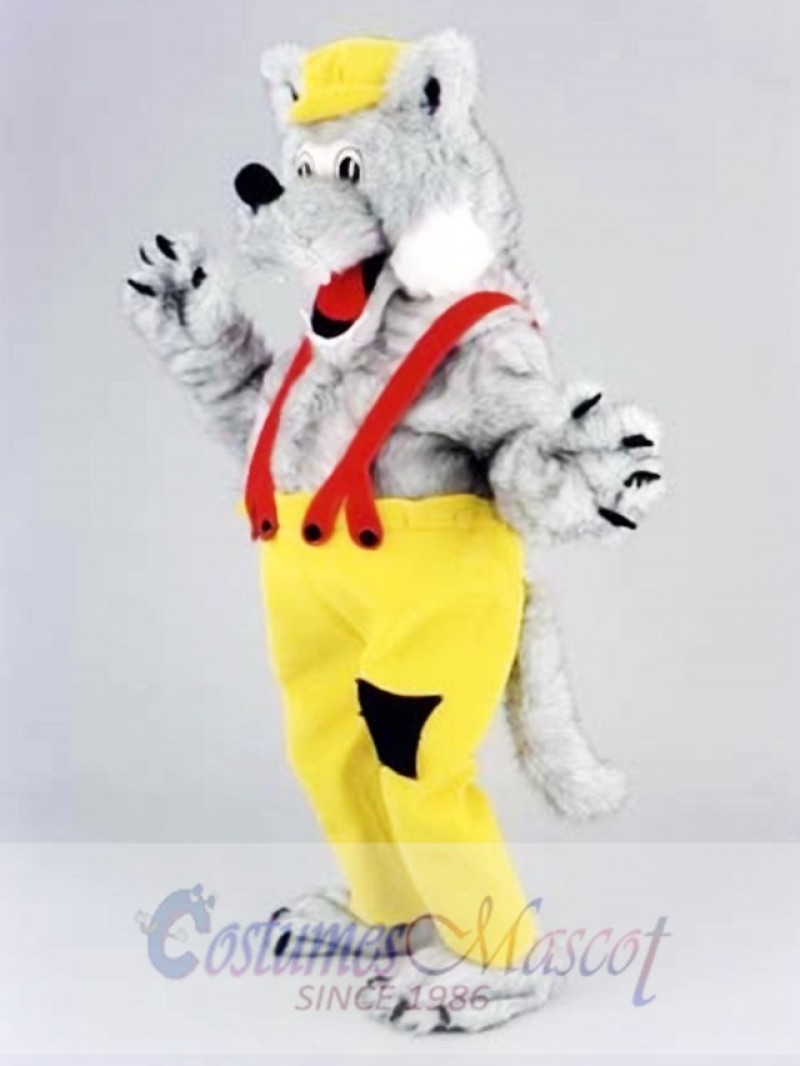 Happy Wolf Mascot Costume  