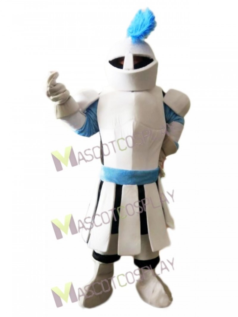 High Quality Adult White Soldier Knight Mascot Costume
