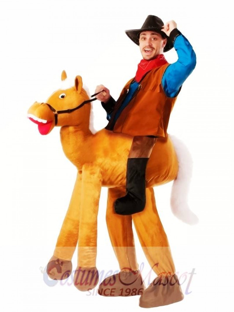 Piggyback Pony Horse Carry Me Ride Horse Mascot Costume
