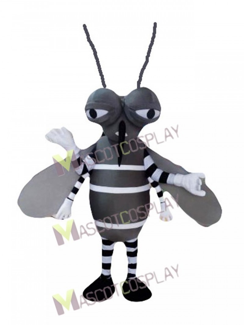Gray Mosquito Mascot Costume Insect Mascot Costume