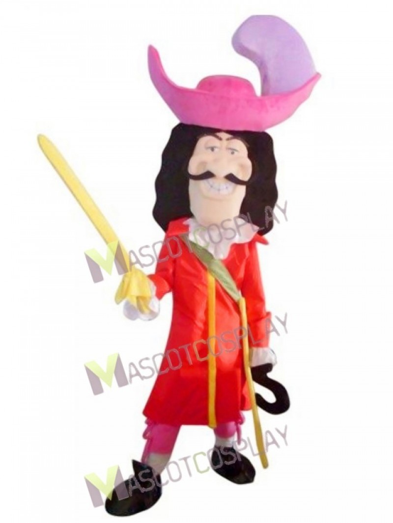 Adult Viking Pirate Captain Hook Mascot Costume