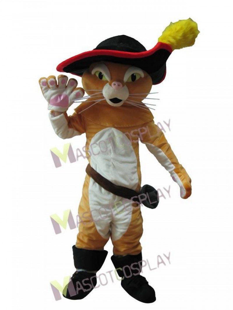 Cute Puss In Boots Pussy Cat Mascot Costume