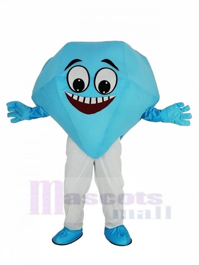 Blue Diamond Mascot Costume Cartoon