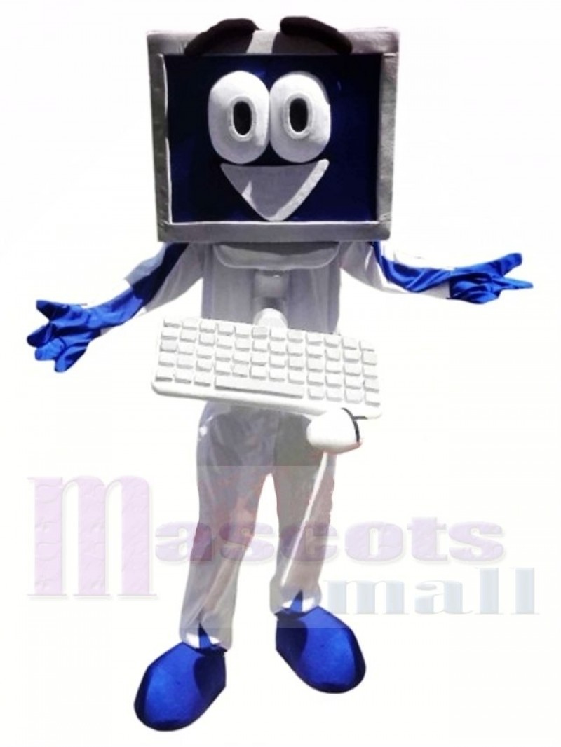 Happy Computer Mascot Costume 