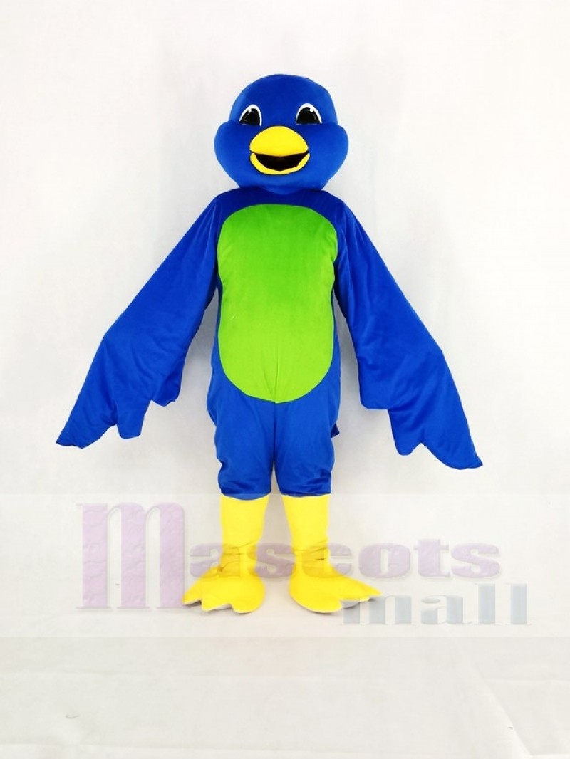 Blue Bird with Green Belly Mascot Costume Animal