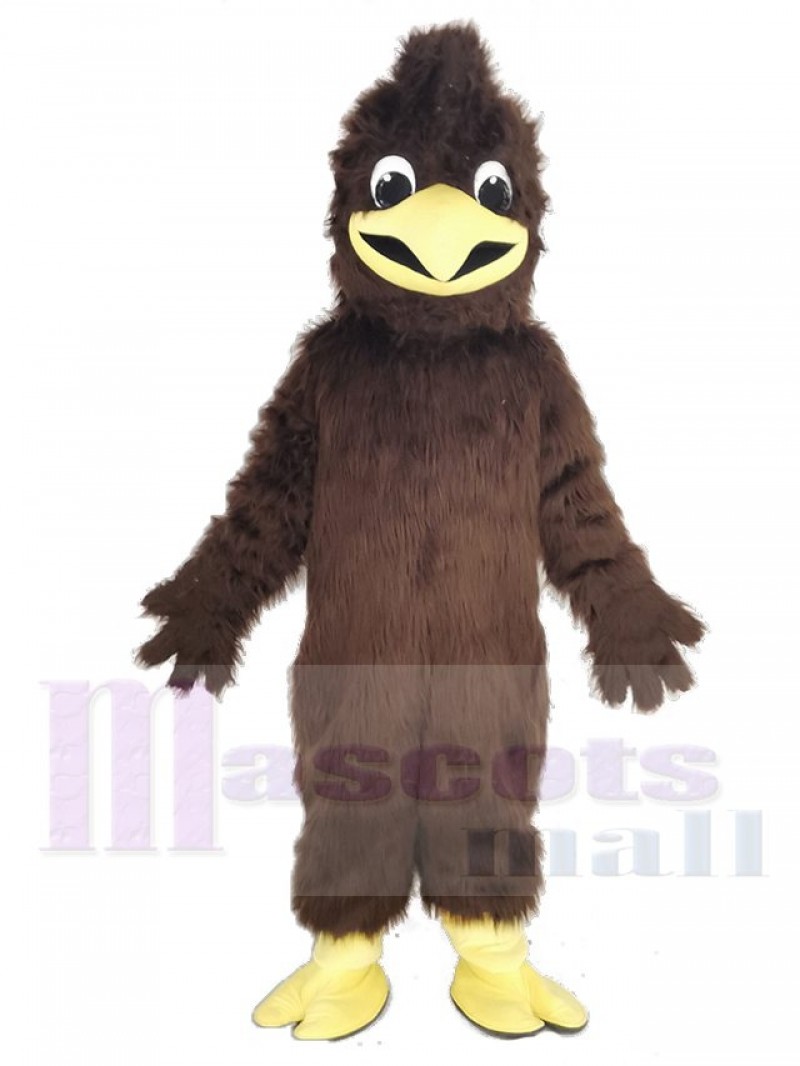Brown Crested Hawk Mascot Costume Animal