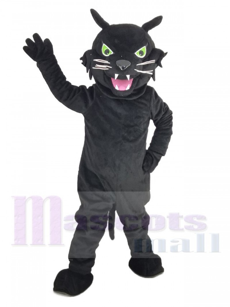 Fierce Black Panther with Green Eyes Mascot Costume Animal