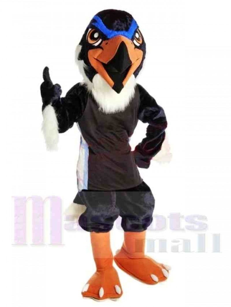 School Blue Hawk Mascot Costume 