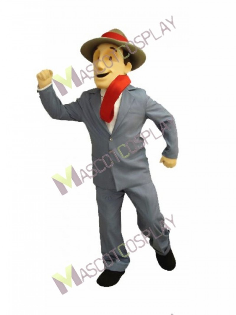 High Quality Adult Charlie Man in Suit Mascot Costume