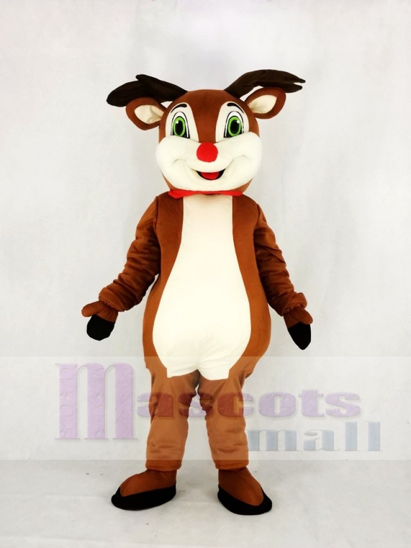 Reindeer with Red Nose Mascot Costume Animal