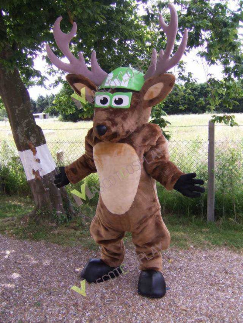 High Quality Adult Brown Deer Mascot Costume