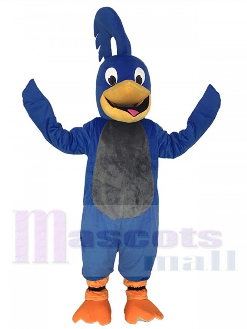 Adult Blue Roadrunner with Gray Belly Mascot Costume