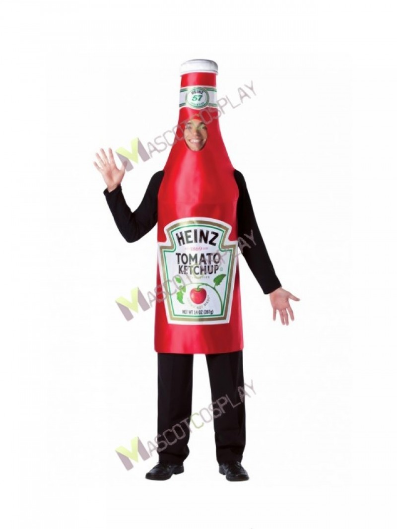 High Quality Adult Heinz Classic Ketchup Bottle Tomato Sauce Mascot Costume