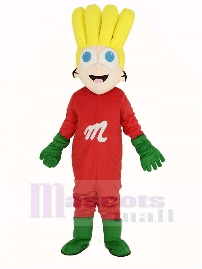 Super Boy Mascot Costume