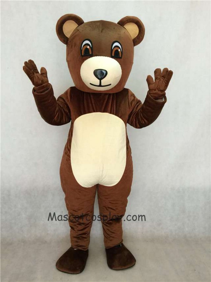 High Quality Realistic Animal Chocolate Bear Mascot Costume