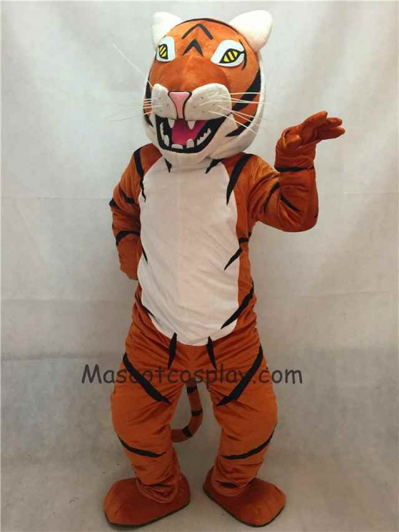 Hot Sale Adorable Realistic New Popular Professional New Adult Orange and White Siberian Tiger Mascot Costume