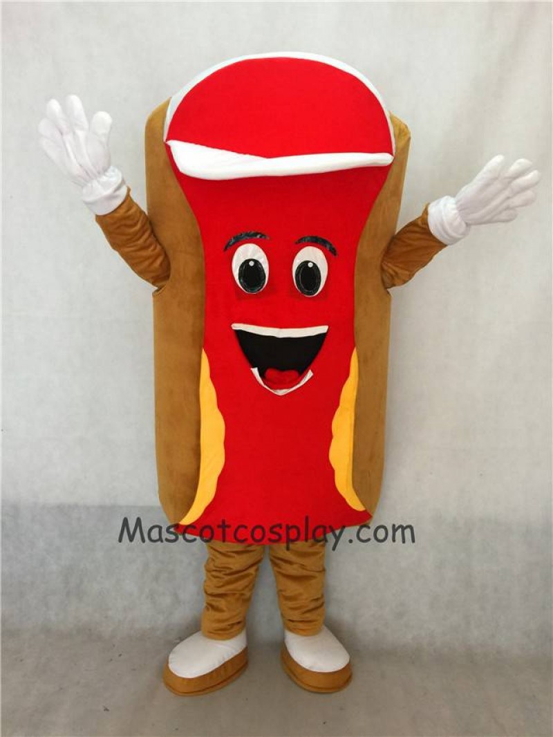 Hot Sale Adorable Realistic New Popular Professional Food Promotion Snack Red Hot Dog Mascot Costume Fancy Dress Outfit