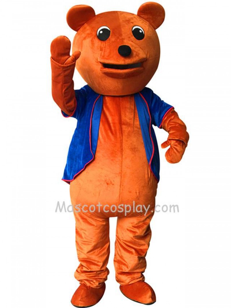 Cute Brown Dull Bear Mascot Costume