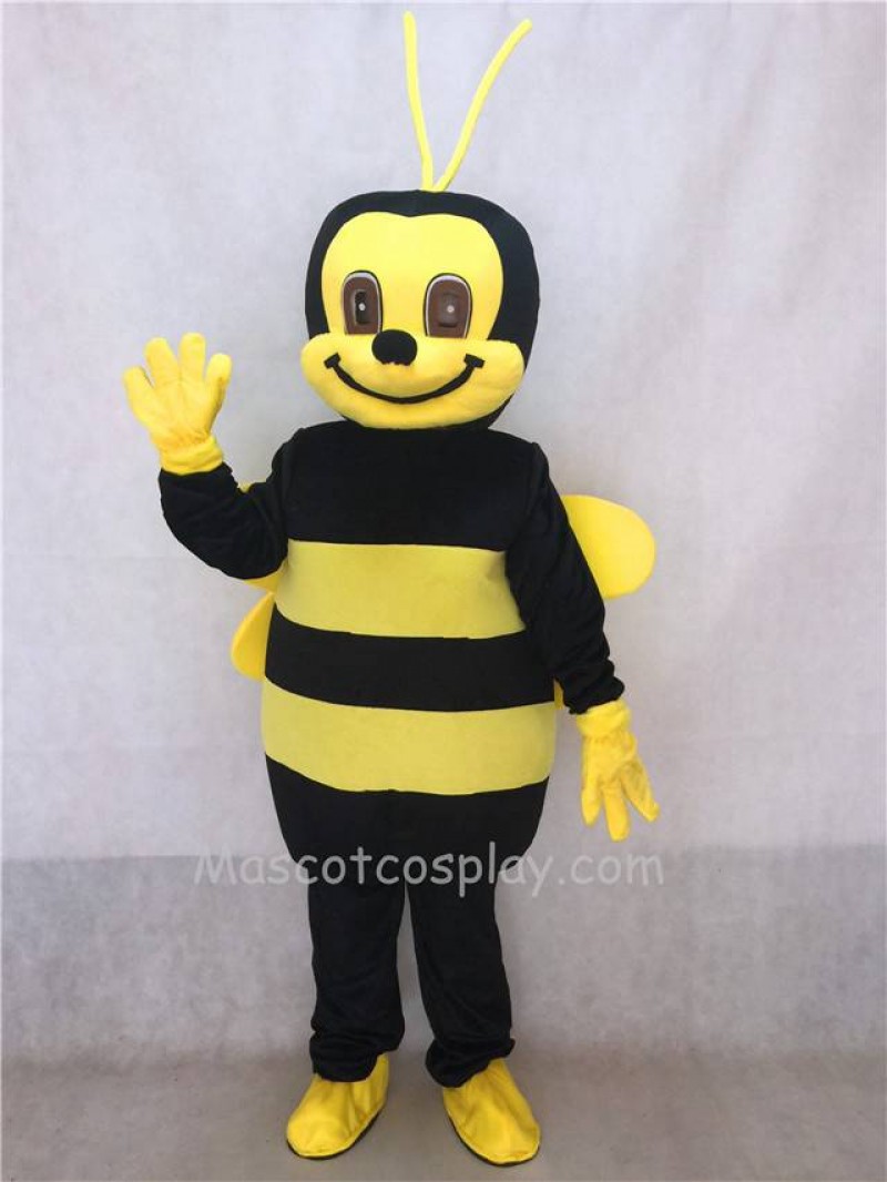 Hot Sale Adorable Realistic New Popular Professional Black and Yellow Honey Bee Adult Mascot Costume
