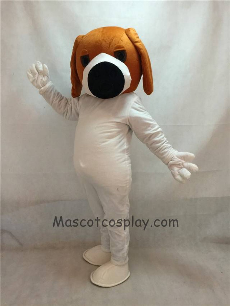 Cute Dog With Big Black Nose Adult Mascot Costume