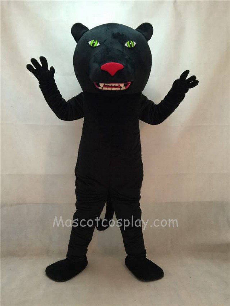 High Quality Black Panther Mascot Costume with Green Eyes