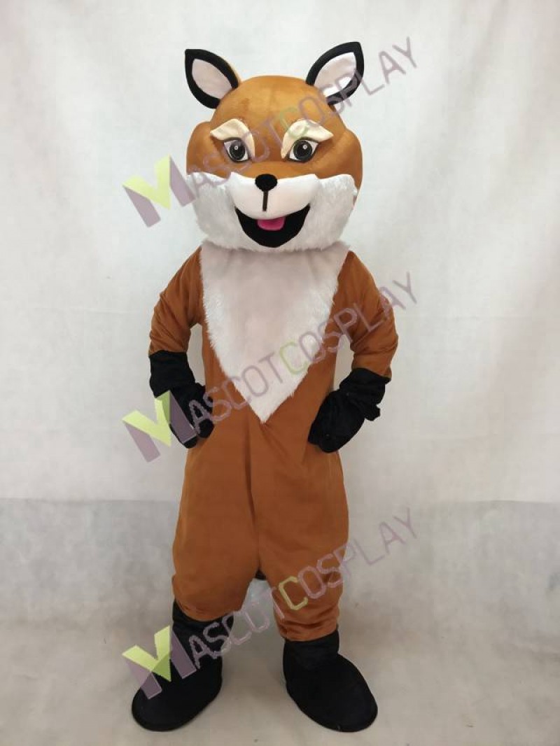 Cute English Fox Mascot Costume with a Big Tail