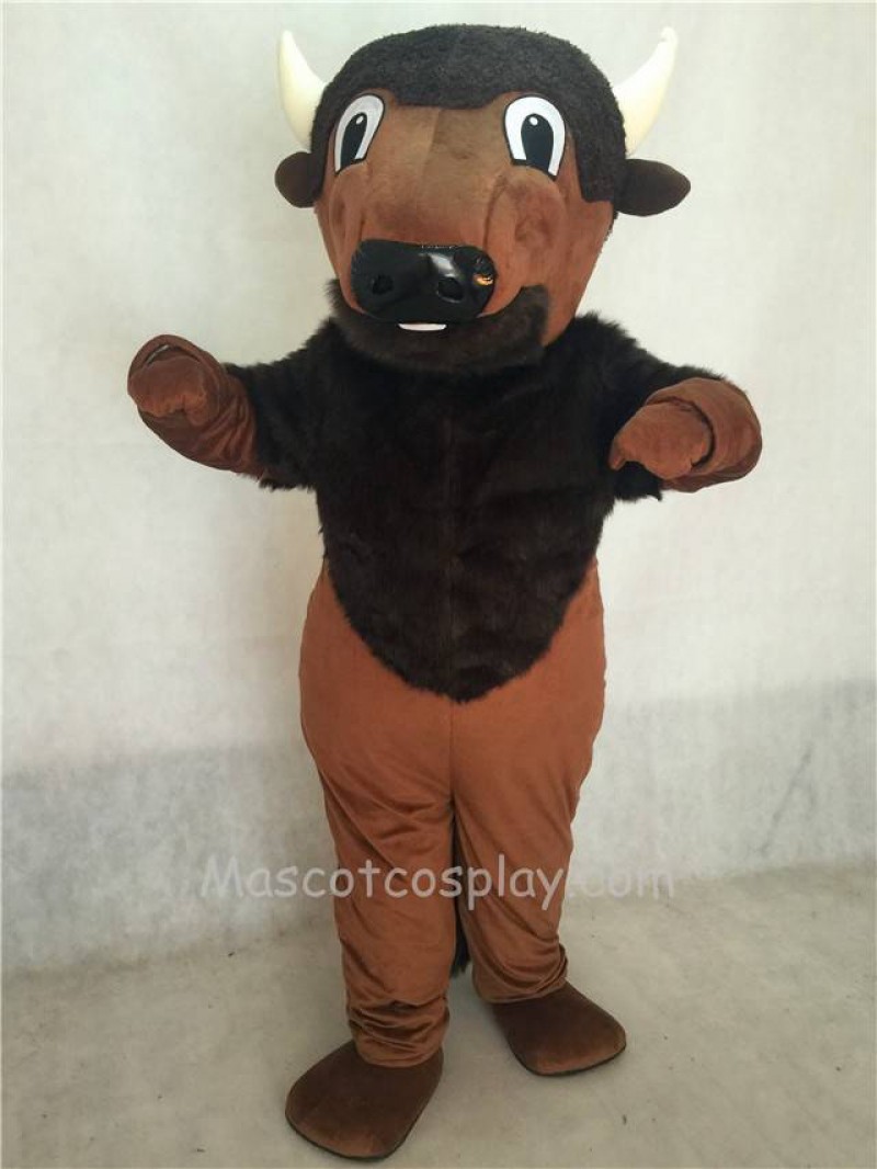 Wild Brown Buffy Buffalo Mascot Costume