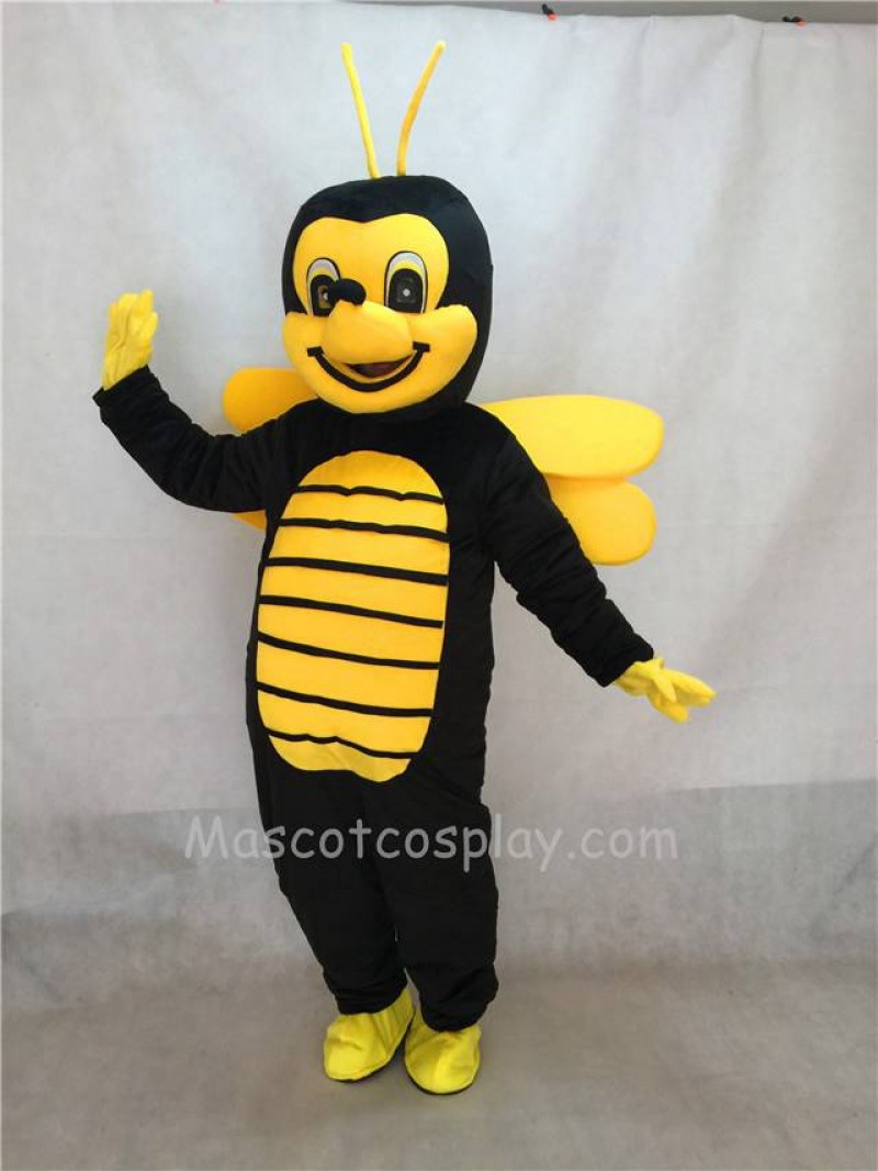 High Quality 2nd Version of The Yellow and Black Bee Mascot Adult Costume