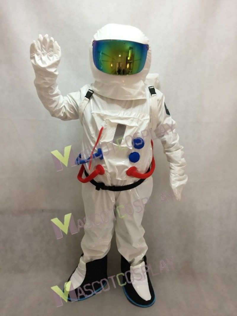 Astronaut Space Suit with Oxygen Bag Mascot Costume