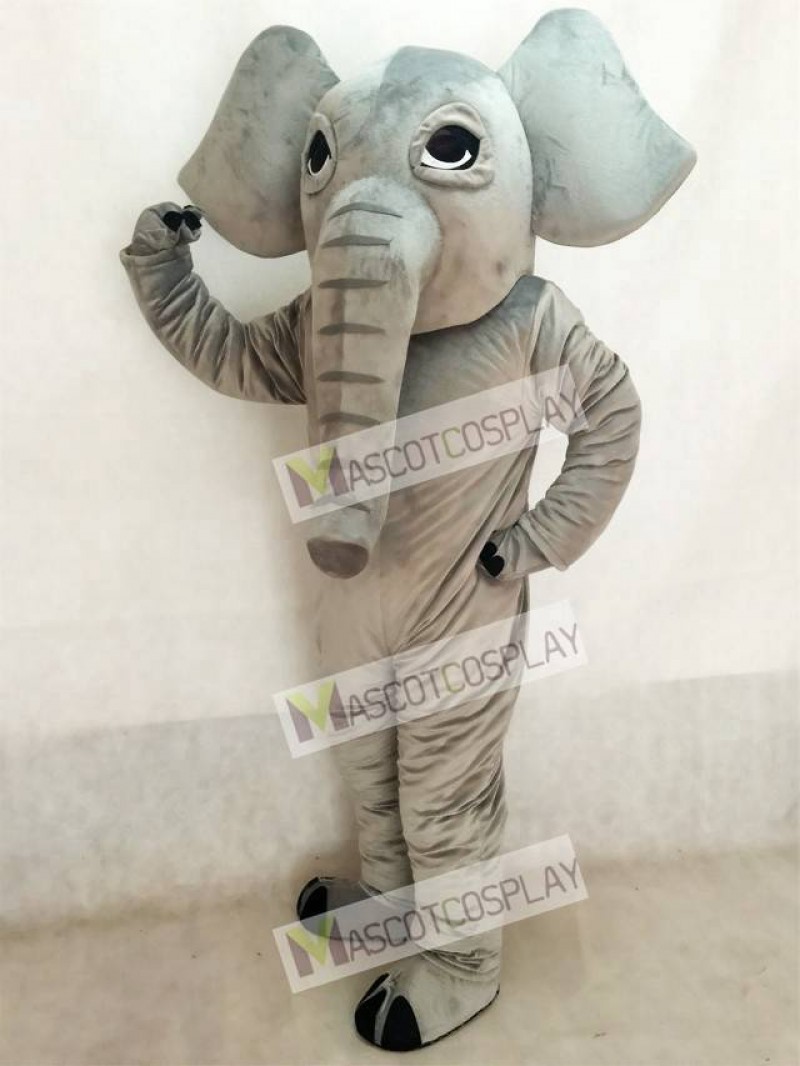 Cute Realistic Elephant Mascot Costume