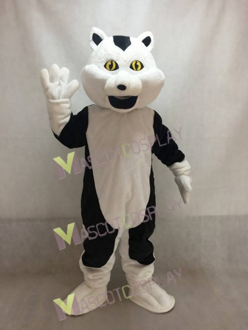 Cute White Carlisle Cat Mascot Costume