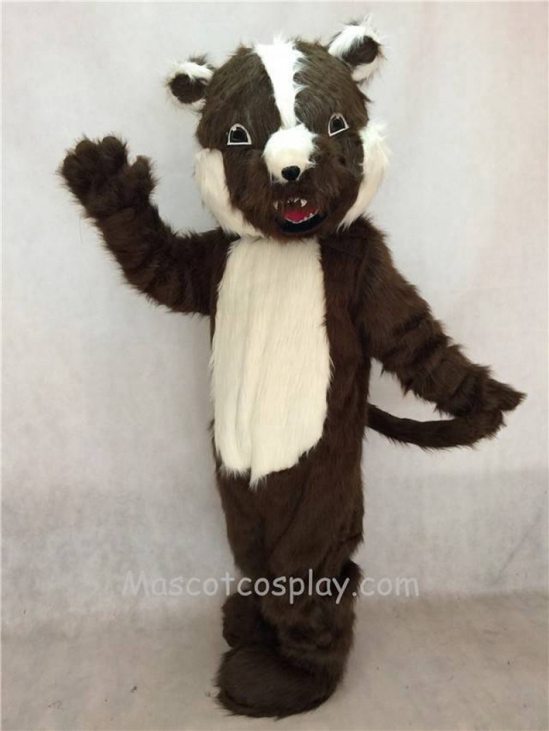 High Quality Adult Brown Badger Mascot Costume