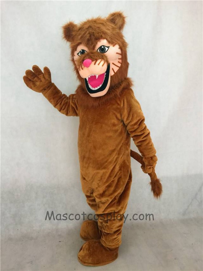 High Quality Adult Fierce Lion Mascot Costume with Mane