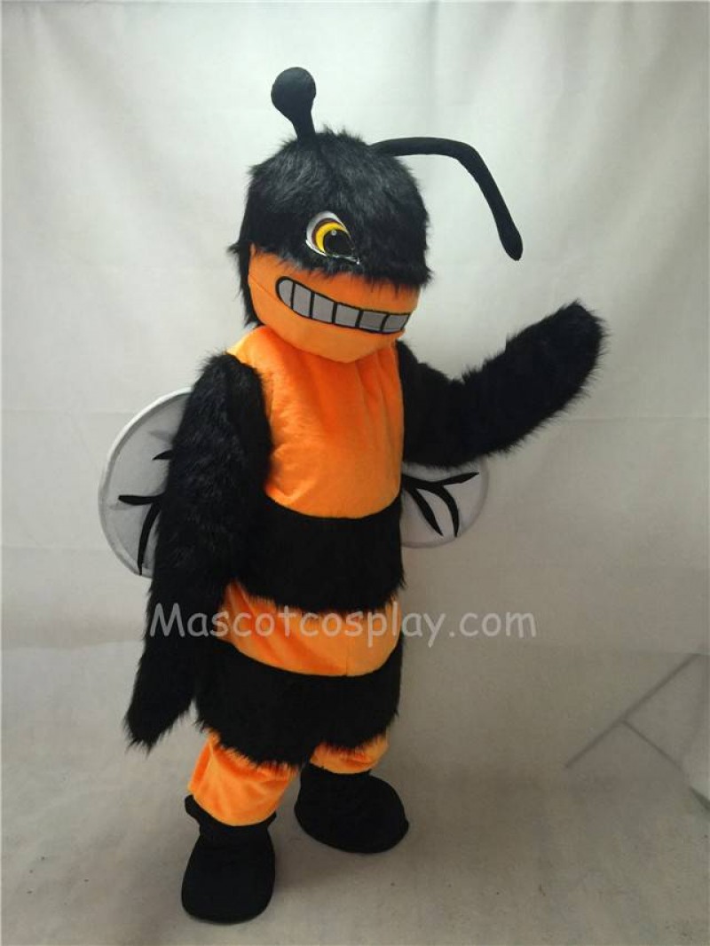 Cute Plush Orange Friendly Hornet Bee Mascot Costume