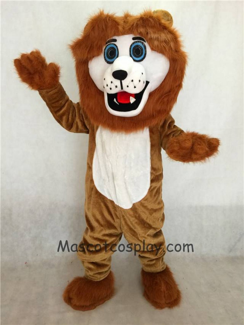 High Quality Realistic New Friendly Brown Andy Lion Mascot Costume