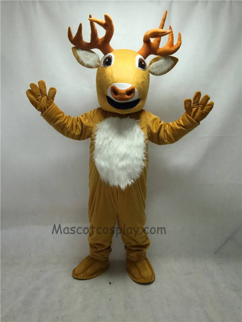 Cute New Long Horn Deer Mascot Costume