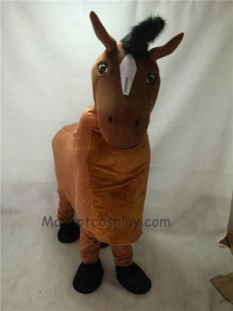 Cute Brown New 2 Person Horse Mascot Costume