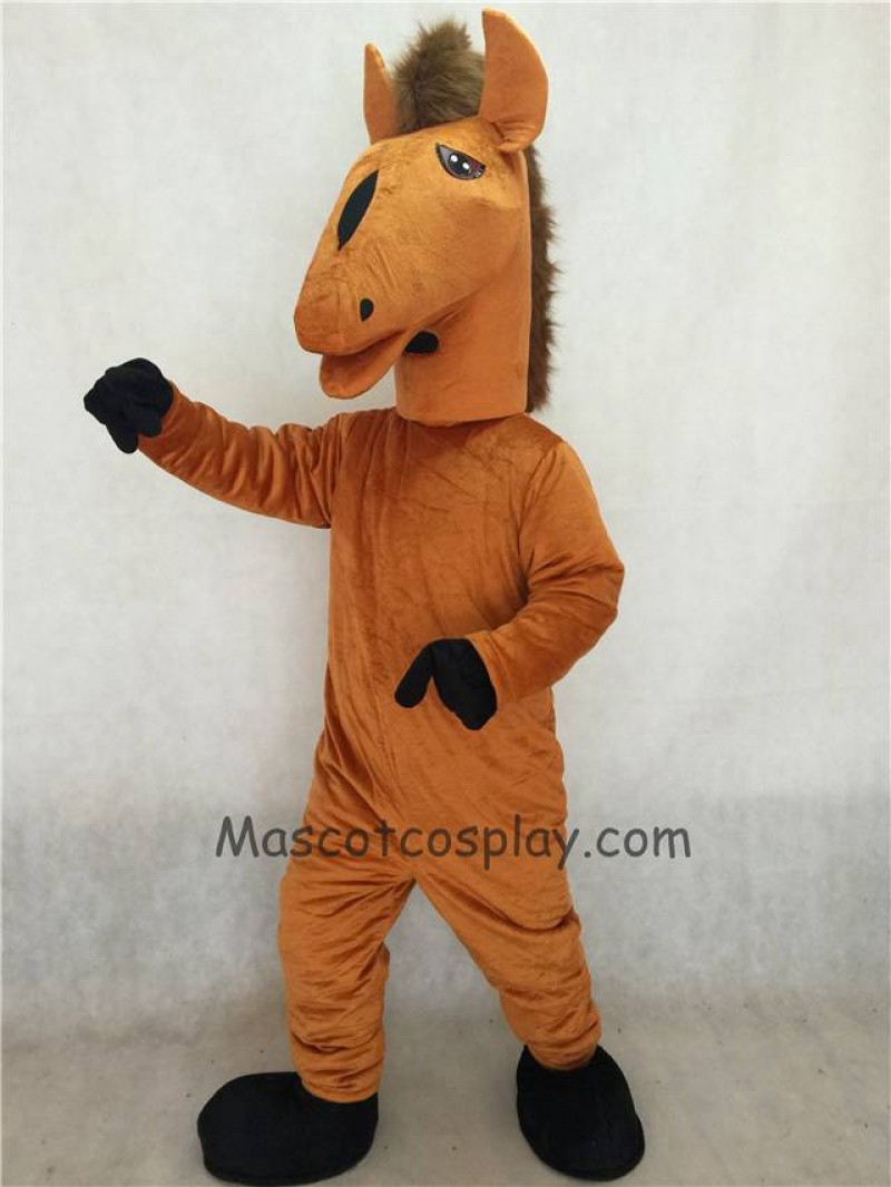 Hot Sale Adorable Realistic New Brown Mustang Mascot Costume